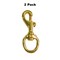 Swivel Hook Brass Base Heavy 2 Inches Long x 5/8 Inch Loop